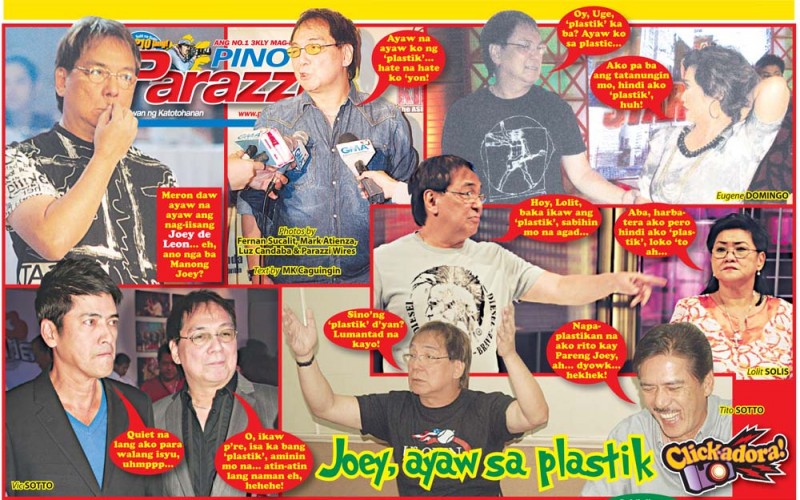 Joey ayaw sa plastic