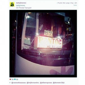 Photo of the bus from Tado’s Instagram