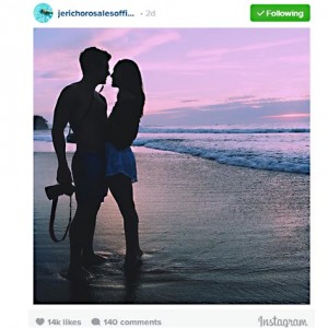 Photo grabbed from: @jerichorosalesofficial "bestwifeever." ‘Yan na lang ang nailagay ni papa Jericho Rosales. Short but sweet. Dahil parehong surfers ang lovers na itey, sa beach na nag-celebrate sina papa Echo at Kim Jones. O ‘di ba ang bongga! Bonding at doing what you both love on Valentine’s! 