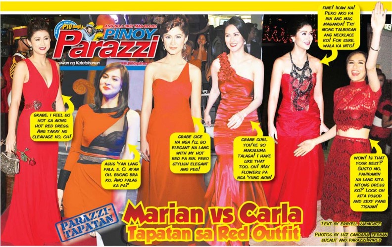 Marian vs Carla Tapatan sa Red Outfit
