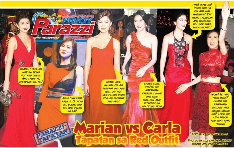 Marian vs Carla Tapatan sa Red Outfit