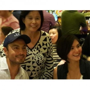 Derek Ramsay and Girlfriend Joanne Villablanca With Mother Lily Monteverde