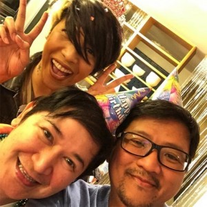 Vice Ganda with good friends designer Paul Cabral and Bernard Cloma