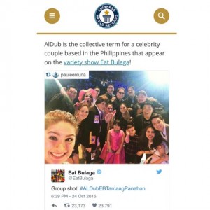 #AlDubEBTamangPanahon kabilang sa Guiness World Record