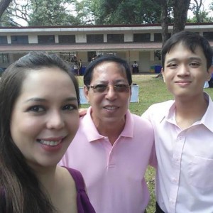 Alma Concepcion with dad Jojo and son Kobe Puno