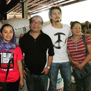 Robin Padilla with senatoriable Neri Colmenares and Kidapawan dispersal victims