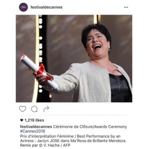 Jaclyn Jose (courtesy of Instagram: festivaldecannes)