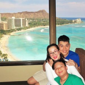 Kris Aquino With Sons Joshua and Bimby In Hawaii