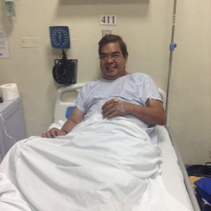 Bro. Jun Banaag in hospital bed