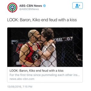 Kiko Matos And Baron Geisler (Image courtesy of Twitter: ABSCBNNews)