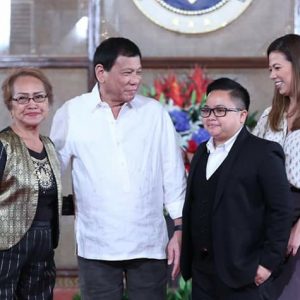 President Rodrigo Duterte With Mommy Caring Seguerra, Aiza Seduerra And Liza Diño