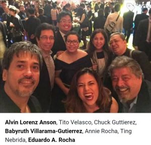 FDCP Chairman Diño with Philippine delegates Alvin Anson, Tito Velasco, Chuck Gutierrez, Babyruth Villarama-Gutierrez, Ting Nebrida, and Eduardo Rocha at the BIFF