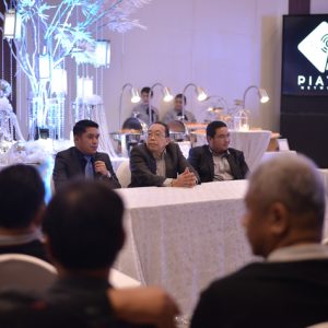 Piaya Network executives JR Gumabon (Chief Legal Officer), Tony Aguirre (Board Member), and Anthony Leo Aguirre (Board Member at Presidente ng Piaya Network) during the press conference