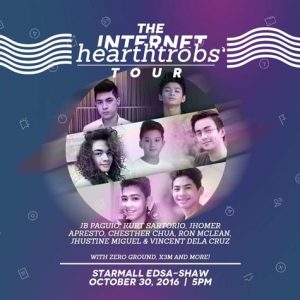 Internet Heartthrobs Jhomer Apresto, Ron Mclean, Jhustine Miguel, Chesther Chua, Vincent dela Cruz, Jb Paguio, and Kurt Sartorio 