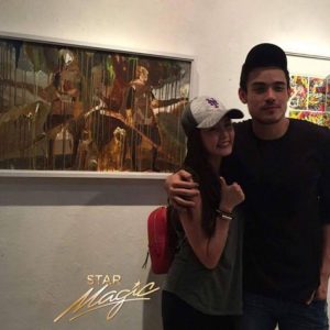 Kim Chiu and Xian Lim at art exhibit in Boston Gallery