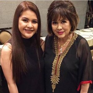 Isabelle Duterte with her manager Annabelle Rama