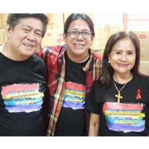 Jobert Sucaldito with Madam Precy Cruz and Tito Rene Villanueva