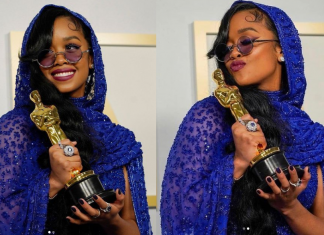 Fil-Am singer H.E.R. inuwi ang Best Original Song Oscar Trophy